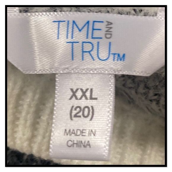 Time & Tru  XXL/2XG Zebra Print Fuzzy Pullover Sweater (20) - Picture 8 of 9